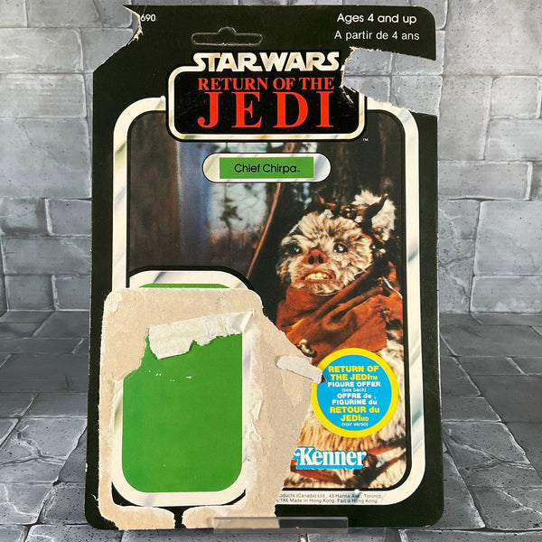 Vintage Kenner Star Wars - Chief Chirpa With Cardback