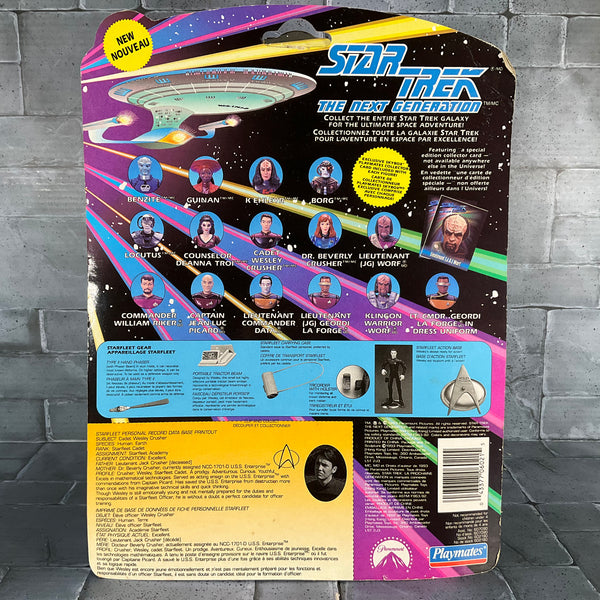 Star Trek: TNG – Klingon Warrior (Playmates) – Card Error (Wesley Crusher Card)