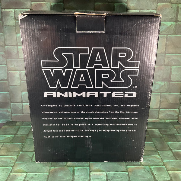 Star Wars Gentle Giant Animated Biker Scout Attacked by Ewoks