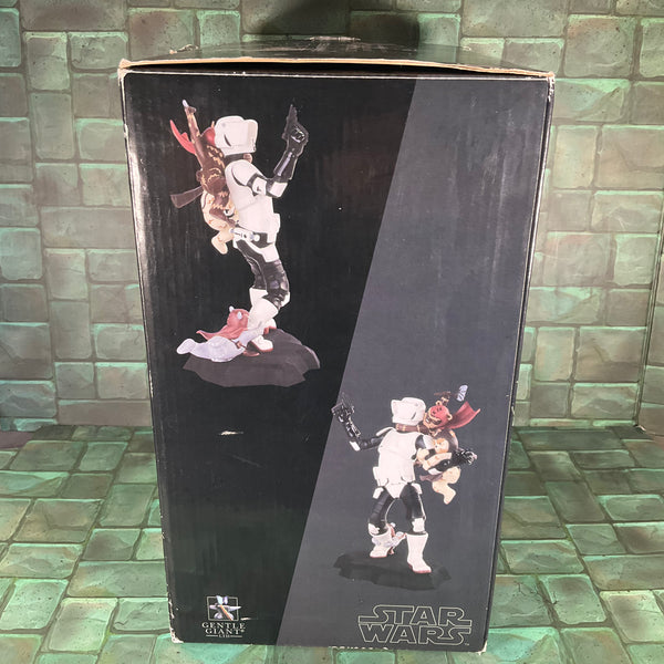 Star Wars Gentle Giant Animated Biker Scout Attacked by Ewoks