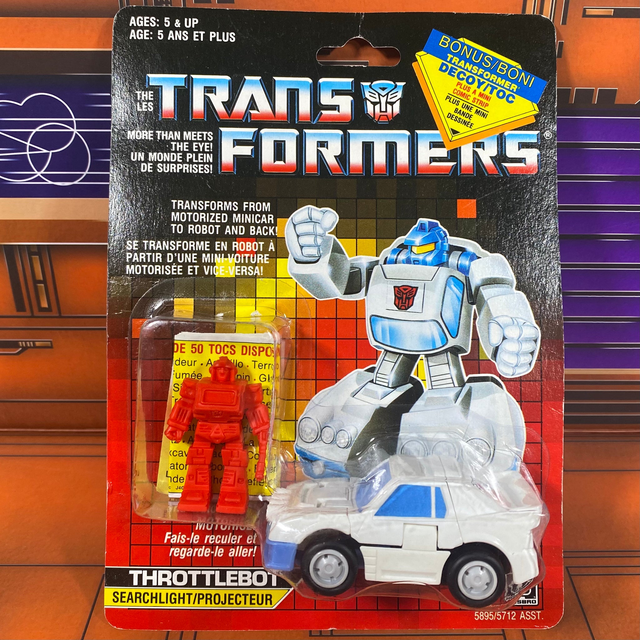 Transformers G1 Throttlebot Searchlight on card