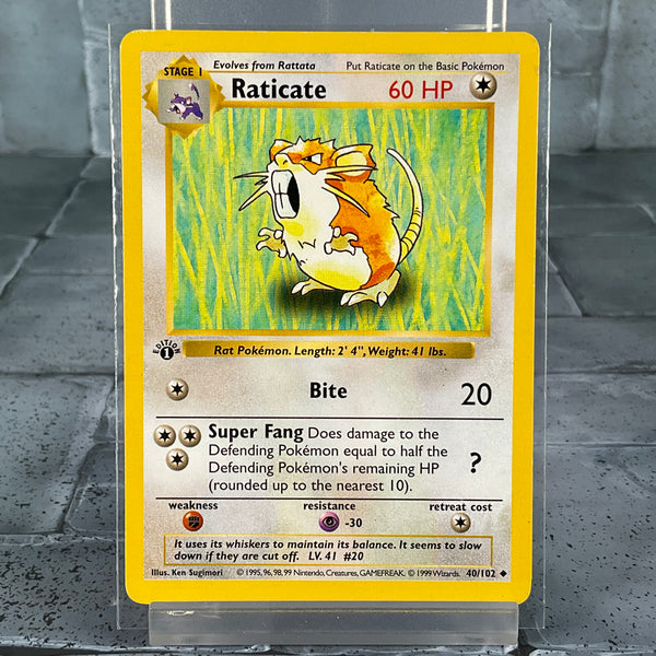 Raticate - 40/102 - Uncommon 1st Edition (Shadowless)