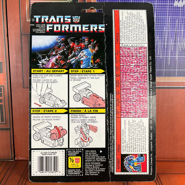 Transformers G1 - Fizzle w/ full cardback