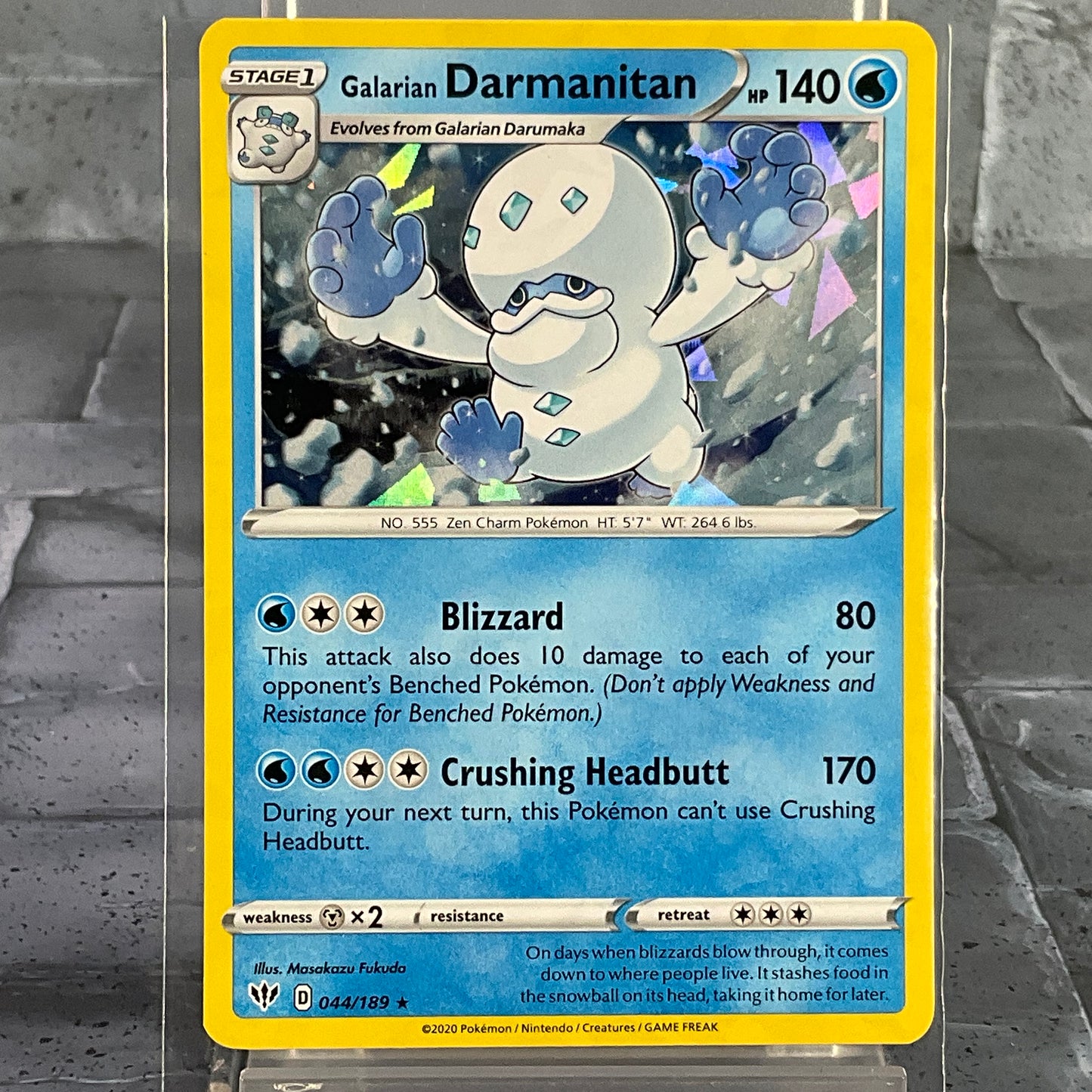 Pokémon TCG – Darkness Ablaze: Galarian Darmanitan (Cracked Ice) #44 - NM Condition