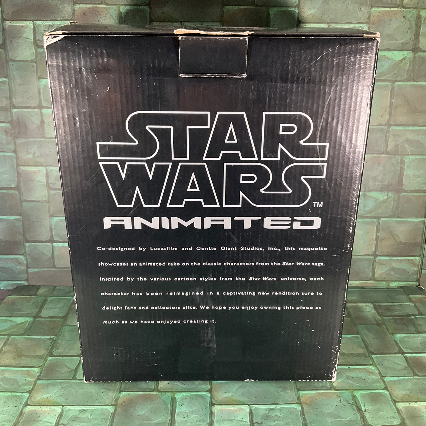 Star Wars Gentle Giant Animated Biker Scout Attacked by Ewoks