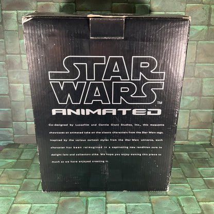 Star Wars Gentle Giant Animated Biker Scout Attacked by Ewoks