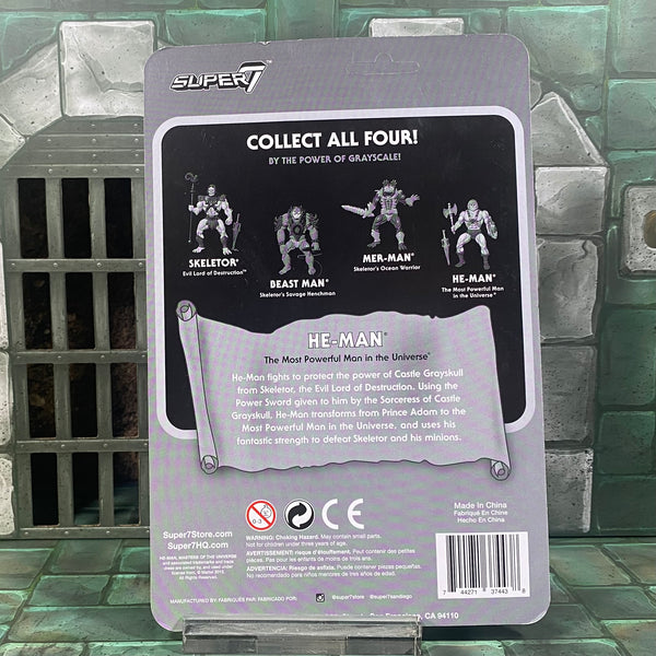 Super7 Reaction By the Power of Grayscale Edition MOTU Set