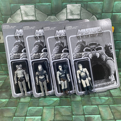 Super7 Reaction By the Power of Grayscale Edition MOTU Set